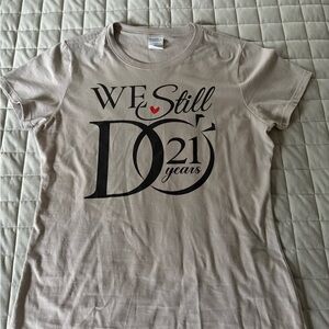 Port and Company Beige "We Still Do 21 Years" Graphic Tee